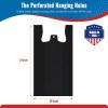 imageFuxury 1000 Count Black Plastic Grocery Bags 12quot x 65quot x 21quot Tshirt Trash Take Out RestaurantsTo Go Retail Shopping Bags in Bulk for Small Business Made in USABlack