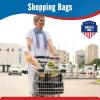 imageFuxury 1000 Count Black Plastic Grocery Bags 12quot x 65quot x 21quot Tshirt Trash Take Out RestaurantsTo Go Retail Shopping Bags in Bulk for Small Business Made in USABlack