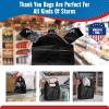 imageFuxury 1000 Count Black Plastic Grocery Bags 12quot x 65quot x 21quot Tshirt Trash Take Out RestaurantsTo Go Retail Shopping Bags in Bulk for Small Business Made in USABlack