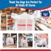 imageFuxury 1000 Count Thank You Plastic Bags 12quot x 65quot x 21quot White Tshirt Grocery Take Out To Go Retail Shopping Bags in Bulk Made in USAWhite