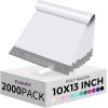 imageFuxury 1000pcs 10x13quot Poly MailersWaterproof Shipping Bags for ClothingStrong Adhesive Shipping Envelopes for Small BusinessSelf Seal Poly Mailer BagsFlexible Mailing Bags WhiteWhite