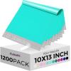 imageFuxury 1000pcs 10x13quot Poly MailersWaterproof Shipping Bags for ClothingStrong Adhesive Shipping Envelopes for Small BusinessSelf Seal Poly Mailer BagsFlexible Mailing Bags WhiteTeal
