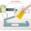 imageFuxury 12 Inch Impulse Bag Sealer Heat Sealer Machine Closer for Cookies Manual Hot Min Sealing Machine for Poly Bag ampamp Shrink Wrap with 2 Free Repair Kit Blue