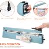 imageFuxury 16 Inch Impulse Bag Sealer Heat Sealer Machine Closer for Cookies Manual Hot Sealing Machine for Poly Bag ampamp Shrink Wrap with 2 Free Repair Kit Blue