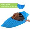 imageFuxury 200 Pack 100 Pairs Disposable Shoe Covers for Indoor Booties for Shoes Covers Waterproof Shoe Covers Disposable Non Slip Durable Shoes Cover and Boot Covers One Size Fits All200pack 100Pairs