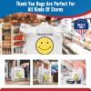 imageFuxury 20000 20K Count  Thank You Plastic Bags Black for Small Business 12quot x 65quot x 21quot Tshirt Grocery Take Out To Go Retail Shopping Bags in BulkWhite Smile