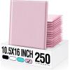 imageFuxury 250 Pack Black Bubble Mailers 105x16 Inch Self Seal Padded Envelopes Waterproof Mailing Envelopes Bubble Padded Cushioning Padded Mailers Bubble Bags for Packaging Small Business Large 5Light Pink