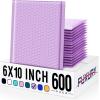 imageFuxury 500 Pack White Bubble Mailers 6x10 Inch Small Bubble Shipping Envelopes0 Thick Bubble Padded Mailer Strong Adhesion Padded Envelopes for Mailing JewelryMakeupLavender