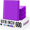 imageFuxury 500 Pack White Bubble Mailers 6x10 Inch Small Bubble Shipping Envelopes0 Thick Bubble Padded Mailer Strong Adhesion Padded Envelopes for Mailing JewelryMakeupPurple