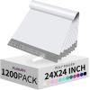 imageFuxury 500 Pcs Poly Mailers 145x19 Inch Bulk Shipping Bags for Clothing Strong Adhesive Shipping Envelopes for Small Business SuppliersWaterproof Mailers Poly Bags Mailing Envelopes TealWhite