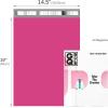 imageFuxury 500 Pcs Poly Mailers 145x19 Inch Bulk Shipping Bags for Clothing Strong Adhesive Shipping Envelopes for Small Business SuppliersWaterproof Mailers Poly Bags Mailing Envelopes WhitePink