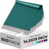 imageFuxury 500 Pcs Poly Mailers 145x19 Inch Bulk Shipping Bags for Clothing Strong Adhesive Shipping Envelopes for Small Business SuppliersWaterproof Mailers Poly Bags Mailing Envelopes TealForest Green