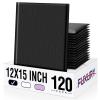 imageFuxury Bubble Mailer 85x12 Inch 25 Pack SelfSeal Adhesive Padded Envelopes Usable Size 85x11 Inch Water Resistant Shipping Bags for MailingPackagingSmall BusinessShippingBlack 2Black