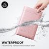 imageFuxury Bubble Mailers 4x8 Inch 500 Pack Padded Envelopes Usable Size 4x7quot Thick Mailing Envelopes Bubble Opaque Padded Mailers Shipping Bags for Mailing Jewelry Makeup Small Business WhiteLight Pink