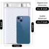 imageFuxury Bubble Mailers 4x8 Inch 500 Pack Padded Envelopes Usable Size 4x7quot Thick Mailing Envelopes Bubble Opaque Padded Mailers Shipping Bags for Mailing Jewelry Makeup Small Business WhiteWhite