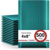 imageFuxury Bubble Mailers 4x8 Inch 500 Pack Padded Envelopes Usable Size 4x7quot Thick Mailing Envelopes Bubble Opaque Padded Mailers Shipping Bags for Mailing Jewelry Makeup Small Business WhiteForest Green