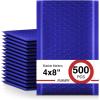 imageFuxury Bubble Mailers 4x8 Inch 500 Pack Padded Envelopes Usable Size 4x7quot Thick Mailing Envelopes Bubble Opaque Padded Mailers Shipping Bags for Mailing Jewelry Makeup Small Business WhiteRoyal Blue