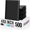 imageFuxury Bubble Mailers 4x8 Inch 500 Pack Padded Envelopes Usable Size 4x7quot Thick Mailing Envelopes Bubble Opaque Padded Mailers Shipping Bags for Mailing Jewelry Makeup Small Business WhiteBlack