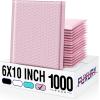 imageFuxury Bubble Mailers 4x8 Inch Teal 200 Pack Padded Envelopes Usable Size 4x7quot Thick Mailing Envelopes Bubble Opaque Padded Mailers Shipping Bags for Mailing Jewelry Makeup Small Business000Light Pink