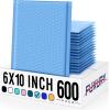 imageFuxury Bubble Mailers 6x10 3000 Pack Black Padded Envelopes Usable Size 6x9quot Thick Mailing Envelopes Bubble Padded Shipping Bags for MailingPackaging Small Business Boutique Bulk 0Light Blue