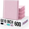 imageFuxury Bubble Mailers 6x10quot 100 Pack Light Pink Padded Envelopes Usable Size 6x9quot Self Seal Mailing Envelopes Bubble Padded Shipping Bags for MailingPackaging Small Business Boutique Bulk 0Light Pink