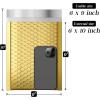 imageFuxury Gold Bubble Mailers 6x10 quot50 Pack Strong Adhesion Metallic Bubble EnvelopesWaterproof Padded EnvelopesDurable Padded MailersSuper Cute Packing for Jewelry Makeup SuppliesBulk 0Gold