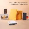 imageFuxury Kraft Bubble Mailer 85x12 Inch 25 PackStrong Adhesion Padded EnvelopesSelf Seal Bubble Envelopes Waterproof Cushioned Padded Mailers Packaging for Small BusinessBulk BlackYellow