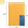 imageFuxury Kraft Bubble Mailer 85x12 Inch 25 PackStrong Adhesion Padded EnvelopesSelf Seal Bubble Envelopes Waterproof Cushioned Padded Mailers Packaging for Small BusinessBulk BlackYellow