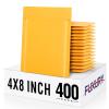 imageFuxury Kraft Bubble Mailers 4x8quot 400Pack Padded Envelopes Thick Bubble Envelopes Usable Size 4x7quot Waterproof Cushioned Padded Mailers Packaging for Small Business 000 YellowYellow