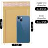 imageFuxury Kraft Bubble Mailers 4x8quot 500Pack EcoFriendly Padded Envelopes Thick Bubble Envelopes Usable Size 4x7quot Waterproof Cushioned Padded Mailers Packaging for Small Business 000 YellowBrown
