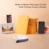 imageFuxury Kraft Bubble Mailers 4x8quot 500Pack EcoFriendly Padded Envelopes Thick Bubble Envelopes Usable Size 4x7quot Waterproof Cushioned Padded Mailers Packaging for Small Business 000 YellowYellow