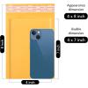 imageFuxury Kraft Bubble Mailers 4x8quot 500Pack EcoFriendly Padded Envelopes Thick Bubble Envelopes Usable Size 4x7quot Waterproof Cushioned Padded Mailers Packaging for Small Business 000 YellowYellow