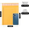 imageFuxury Kraft Bubble Mailers 4x8quot 500Pack EcoFriendly Padded Envelopes Thick Bubble Envelopes Usable Size 4x7quot Waterproof Cushioned Padded Mailers Packaging for Small Business 000 YellowYellow