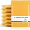 imageFuxury Kraft Bubble Mailers 4x8quot 500Pack EcoFriendly Padded Envelopes Thick Bubble Envelopes Usable Size 4x7quot Waterproof Cushioned Padded Mailers Packaging for Small Business 000 YellowYellow