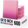 imageFuxury Opaque 4x8 Bubble Mailer 800 PackGradient Purple Cute Design Bubble EnvelopesStrong Adhesion Pattern Padded Mailing Envelopes for Shipping JewelryMakeup 000 Thick Bubble Padded MailerGradient Pink