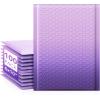 imageFuxury Opaque Bubble Mailers 6x10 Inch 100 Pack Gradient Pink Cute Design Padded EnvelopesStrong Adhesion Pattern Bubble Shipping Envelopes for Mailing JewelryMakeup 0 Thick Bubble Padded MailerGradient Purple