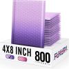 imageFuxury Opaque Bubble Mailers 6x10 Inch 100 Pack Gradient Pink Cute Design Padded EnvelopesStrong Adhesion Pattern Bubble Shipping Envelopes for Mailing JewelryMakeup 0 Thick Bubble Padded MailerGradient Purple
