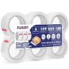 imageFuxury Packing Tape Refills 109Y Total 654Y Heavy Duty Clear Packaging Tape for Moving BoxesShippingSealingand Storage188in x 109yd 6 Rolls