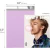 imageFuxury Poly Mailers 10x13 Inch 100 Pcs Waterproof Shipping Bags for Clothing Strong Adhesive Shipping Envelopes for Small Business Suppliers Self Seal Mailers Poly Bags Mailing Envelopes BeigeLight Purple