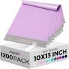 imageFuxury Poly Mailers 10x13 Inch 1200 Pcs Bulk Shipping Bags for Clothing Strong Adhesive Shipping Envelopes for Small Business SuppliersWaterproof Mailers Poly Bags Mailing Envelopes Light PurpleLight Purple