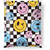 imageFuxury Poly Mailers 10x13 Inch 50PcsShipping Bags for ClothesStrong Adhesive Shipping Envelopes for Small Business Self Seal Poly Bag Mailing Envelopes Retro CheckerboardSmile Face
