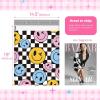 imageFuxury Poly Mailers 10x13 Inch 50PcsShipping Bags for ClothesStrong Adhesive Shipping Envelopes for Small Business Self Seal Poly Bag Mailing Envelopes Retro CheckerboardSmile Face