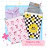 imageFuxury Poly Mailers 10x13 Inch 50PcsShipping Bags for ClothesStrong Adhesive Shipping Envelopes for Small Business Self Seal Poly Bag Mailing Envelopes Retro CheckerboardPink Bows