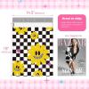 imageFuxury Poly Mailers 10x13 Inch 50PcsShipping Bags for ClothesStrong Adhesive Shipping Envelopes for Small Business Self Seal Poly Bag Mailing Envelopes Retro CheckerboardGroovy Flower