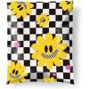imageFuxury Poly Mailers 10x13 Inch 50PcsShipping Bags for ClothesStrong Adhesive Shipping Envelopes for Small Business Self Seal Poly Bag Mailing Envelopes Retro CheckerboardGroovy Flower