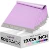 imageFuxury Poly Mailers 12x155 Inch 500 Pcs Bulk Shipping Bags for Clothing Strong Adhesive Shipping Envelopes for Small Business SuppliersWaterproof Mailers Poly Bags Mailing Envelopes Forest GreenLight Purple