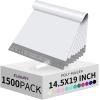 imageFuxury Poly Mailers 12x155 Inch 500 Pcs Bulk Shipping Bags for Clothing Strong Adhesive Shipping Envelopes for Small Business SuppliersWaterproof Mailers Poly Bags Mailing Envelopes Forest GreenWhite