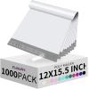 imageFuxury Poly Mailers 12x155Inch 500PcsWaterproof Shipping Bags for ClothingStrong Adhesive Shipping Envelopes for Small BusinessSelf Seal Mailing Bags Poly Mailer Bags BlackWhite