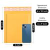 imageFuxury Small Bubble Mailers 4x8quot 100 Pack Padded Envelopes Thick Kraft Bubble Envelopes Usable Size 4x7quot Waterproof Cushioned Padded Mailers Packaging for Small Business 000 YellowYellow