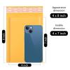imageFuxury Small Bubble Mailers 4x8quot 100 Pack Padded Envelopes Thick Kraft Bubble Envelopes Usable Size 4x7quot Waterproof Cushioned Padded Mailers Packaging for Small Business 000 YellowYellow